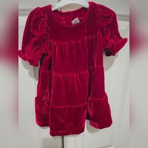 Gap red velvet dress